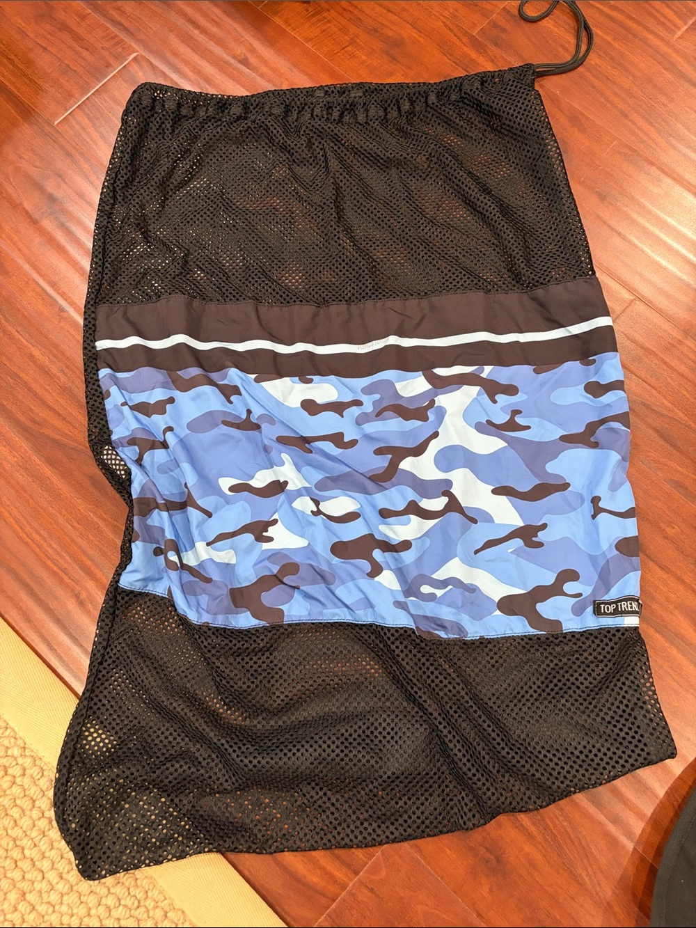 Top Trenz Blue Camo Laundry Bag